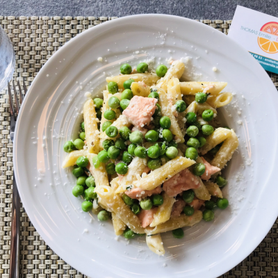 Penne aux deux saumons